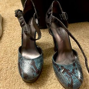 Snakeskin platform shoes
